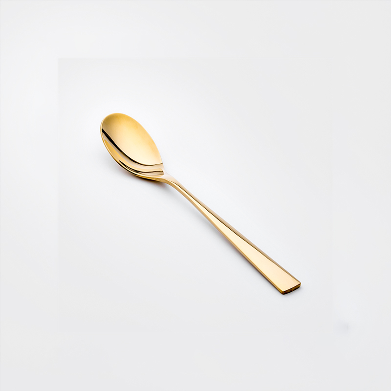 歐式 金陵典雅 13.5cm 不銹鋼小匙│亮金_1