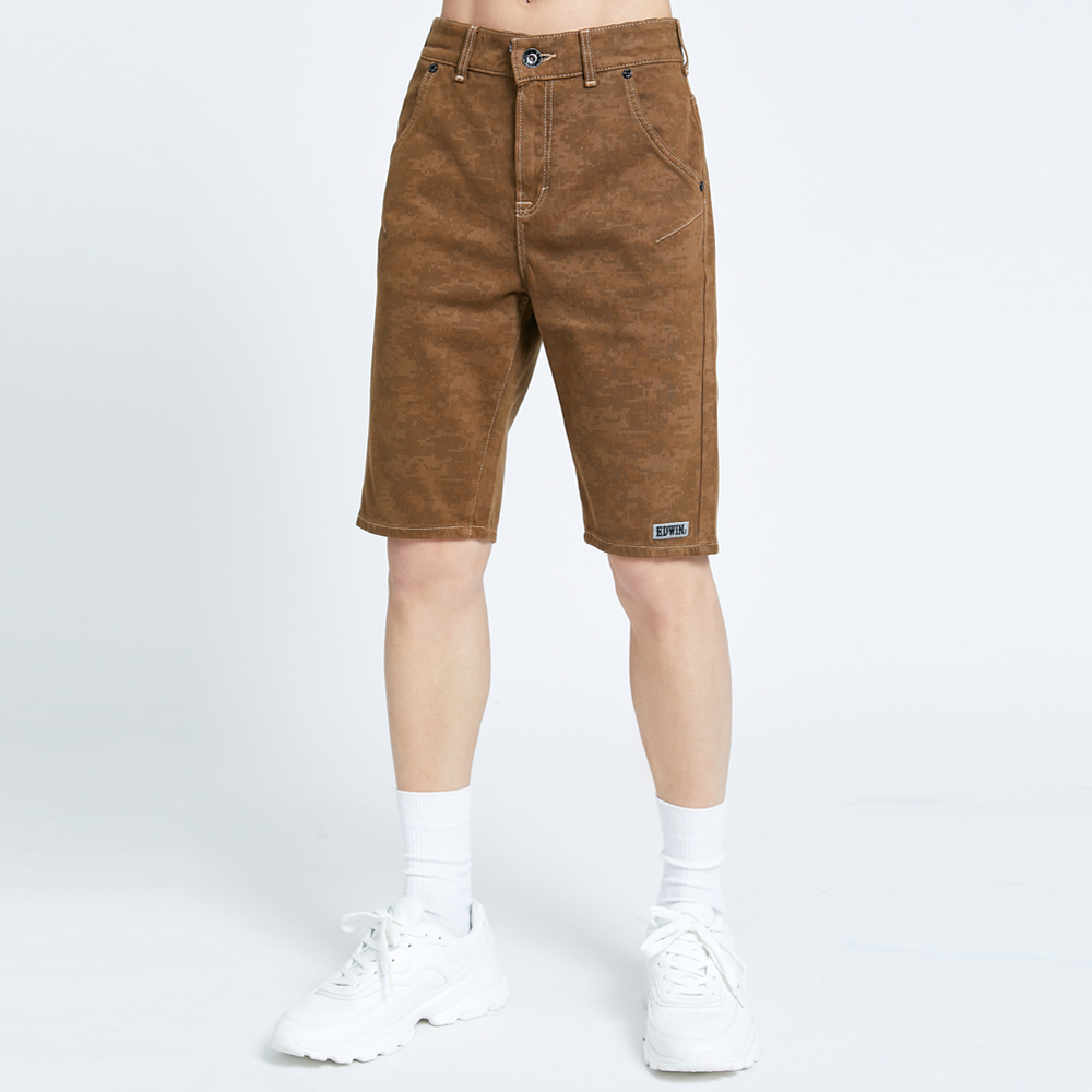 EDWIN｜JERSEYS｜男裝｜涼感迷彩丹寧迦績短褲