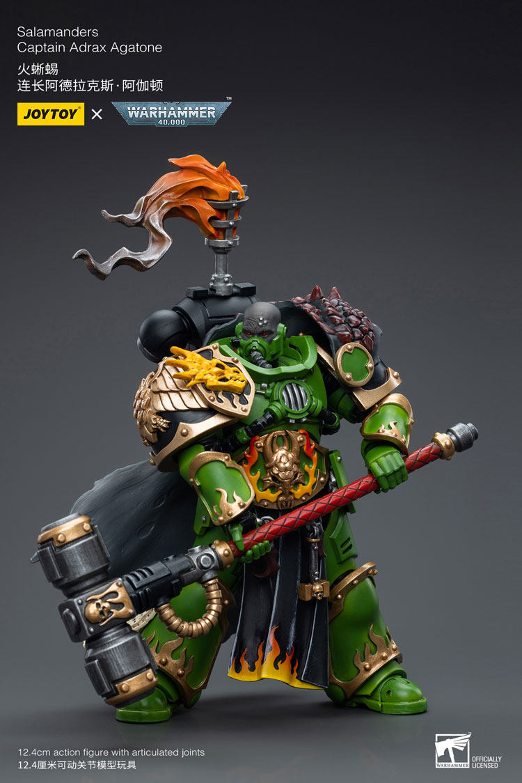 JOYTOY 1/18 戰鎚40K 火蜥蜴連長 阿德拉克斯 阿伽頓 JT6809 可動完成品_6