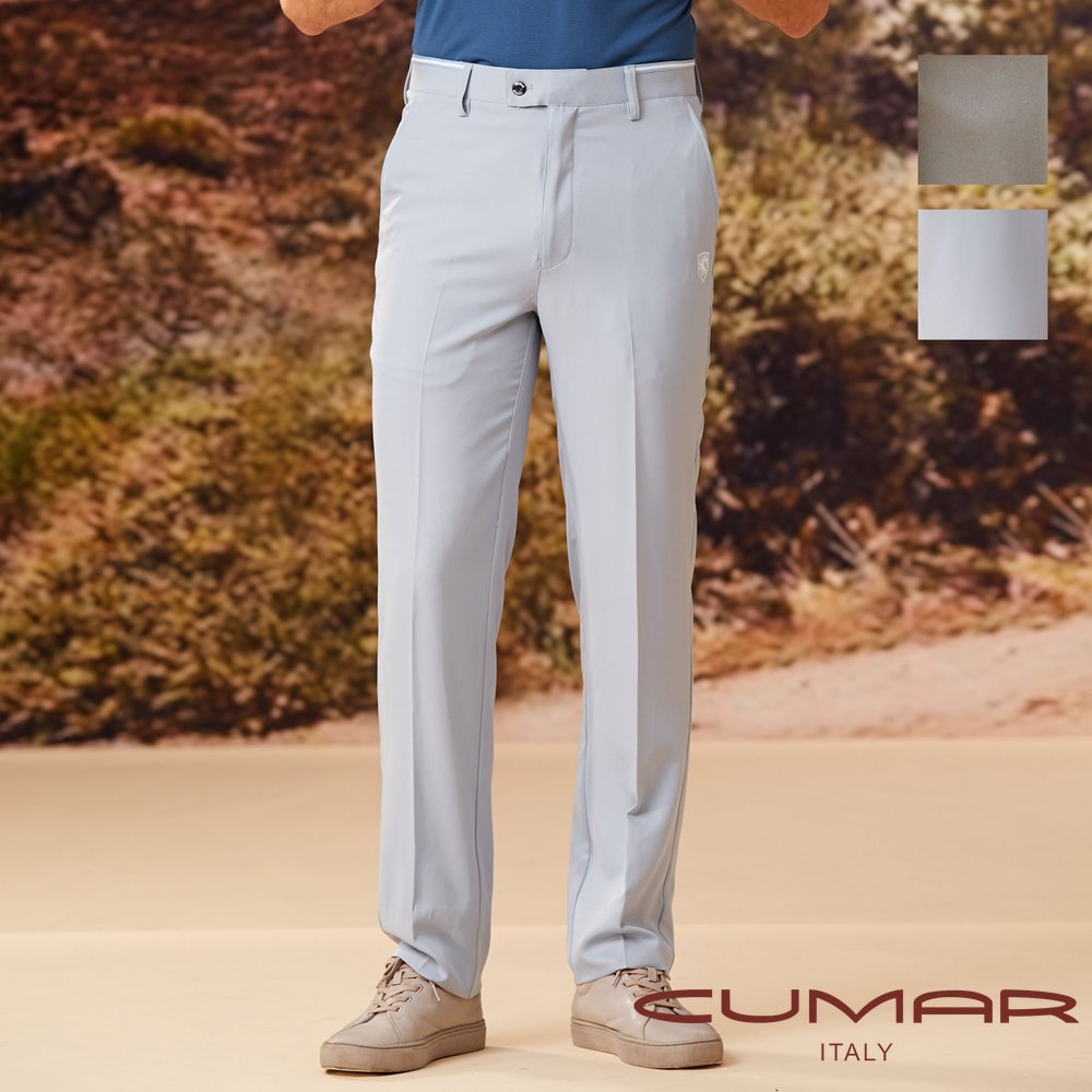 CUMAR 男裝春夏環保紗平面休閒長褲 / 238118