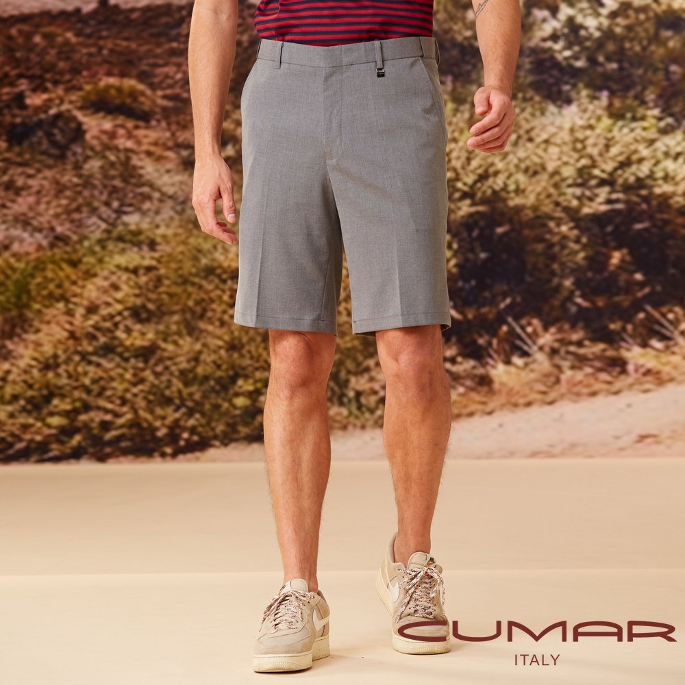 CUMAR 男裝春夏伸縮平面彈性西裝短褲 / 238156