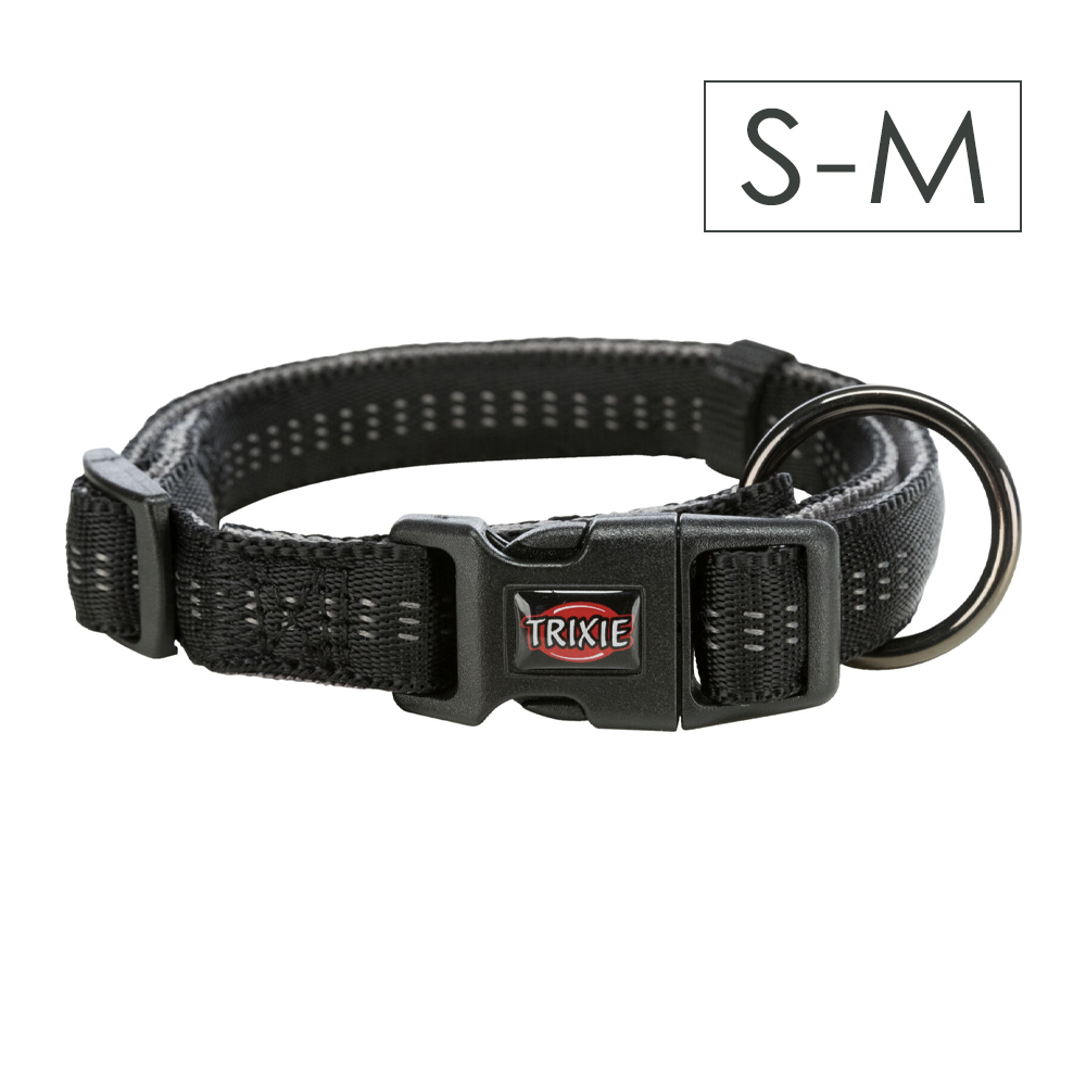 Trixie 寵物用品 Softline Elegance 項圈-石墨黑 S-M: 30-45 cm (TX115901)_0