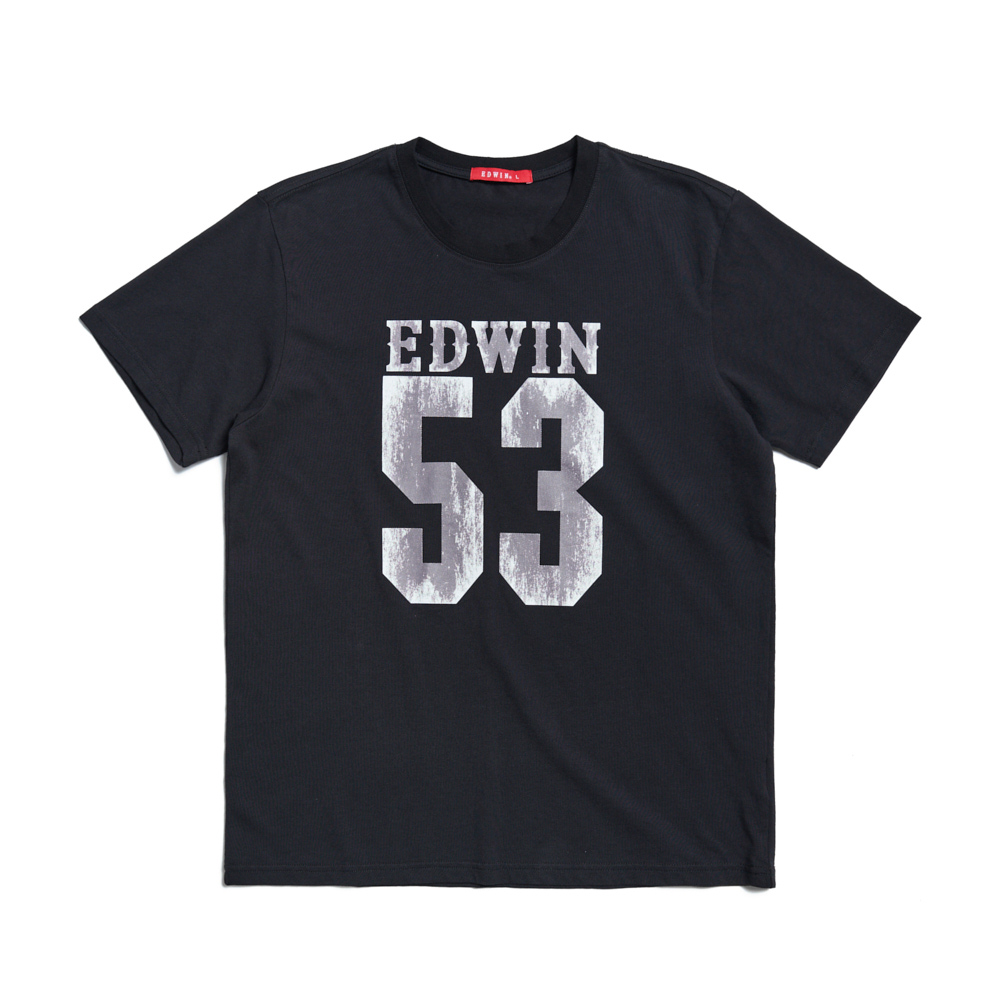 EDWIN｜男裝｜斑駁植絨53短袖T恤