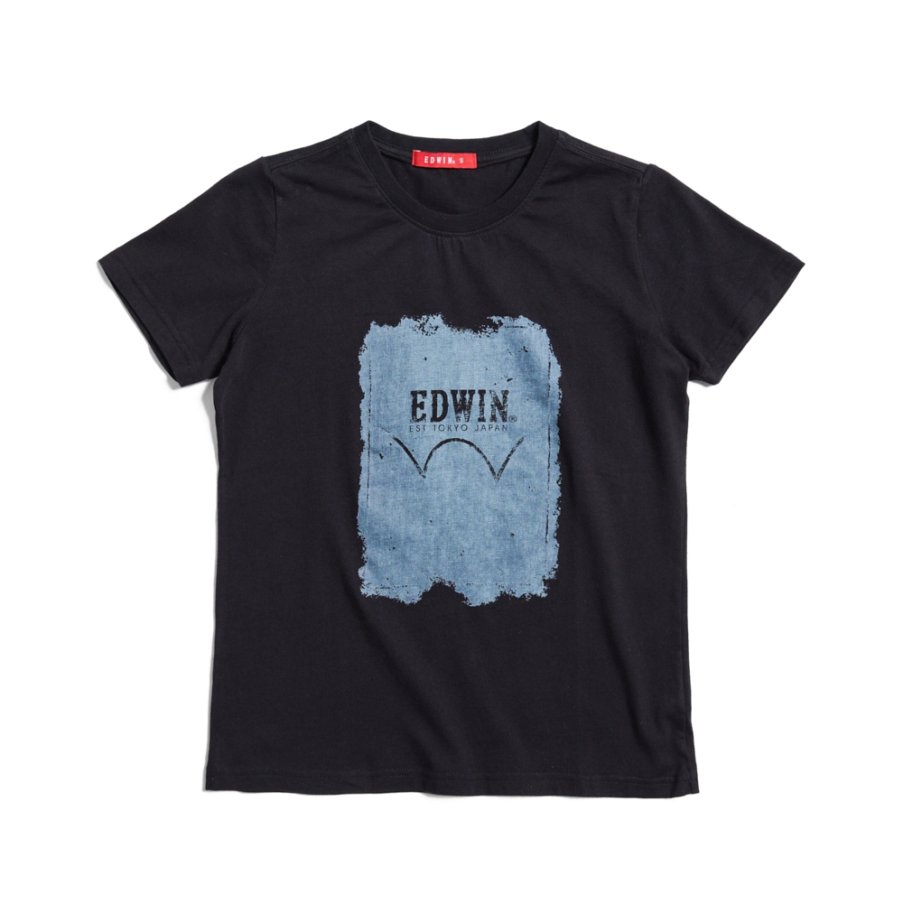 EDWIN｜男裝｜牛仔印花LOGO短袖T恤
