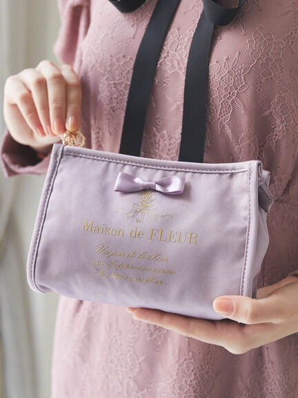 優雅蝴蝶系列滾邊方形手拿包(8A33FJJ0300) - Maison de FLEUR
