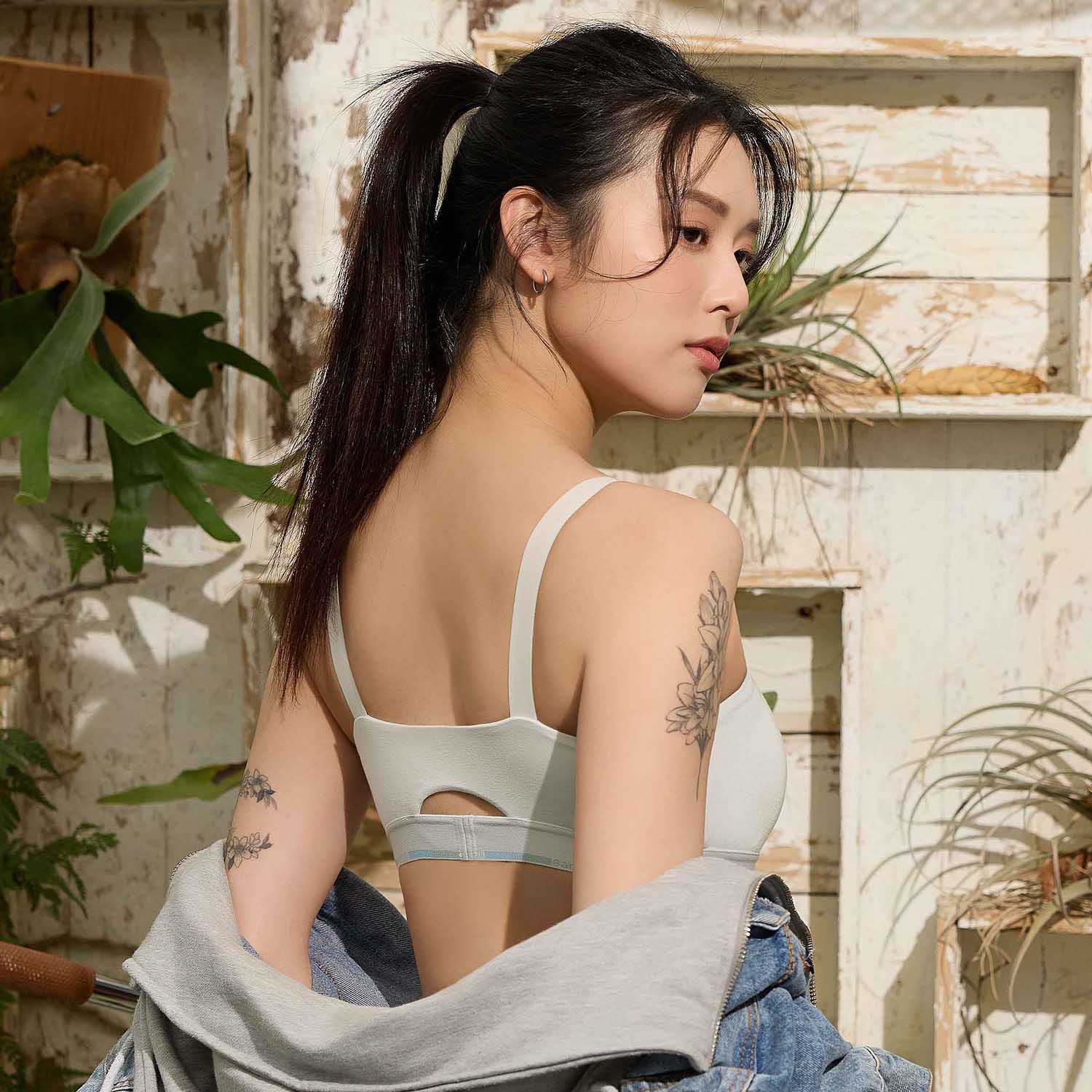 [Banana Pie]IN ECO極短平口BRA TOP-模糊灰_2