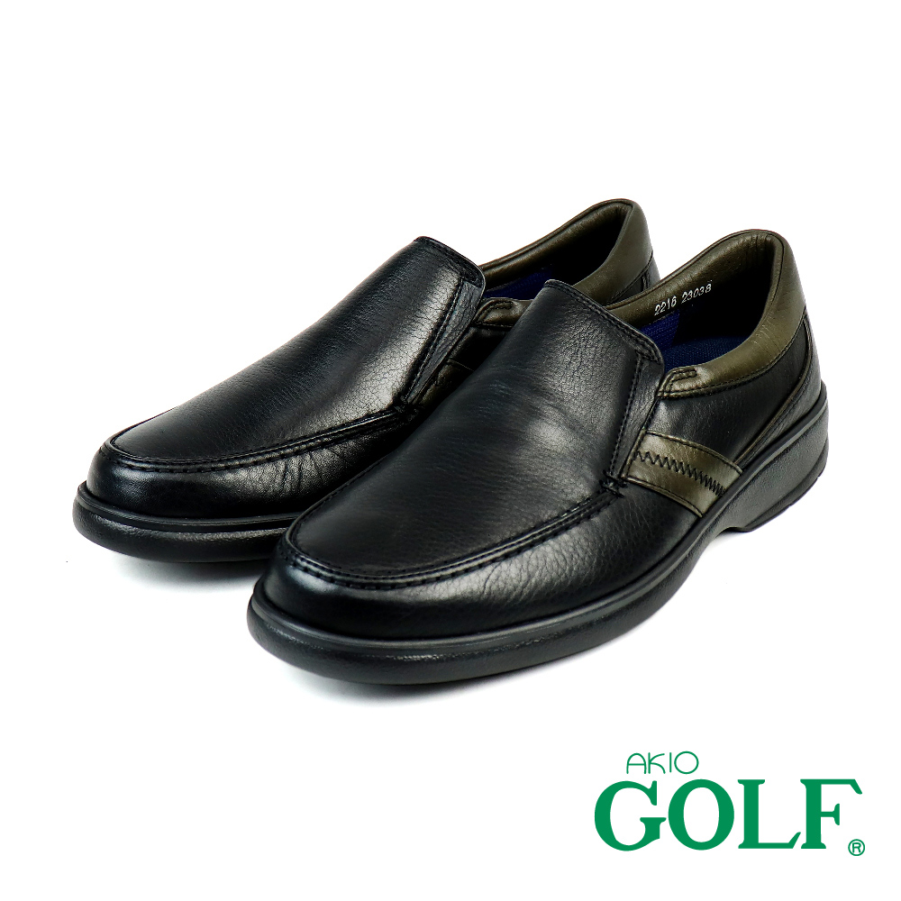 【AKIO GOLF】紓壓抗震輕便懶人休閒鞋 黑色(GF2216-BL)