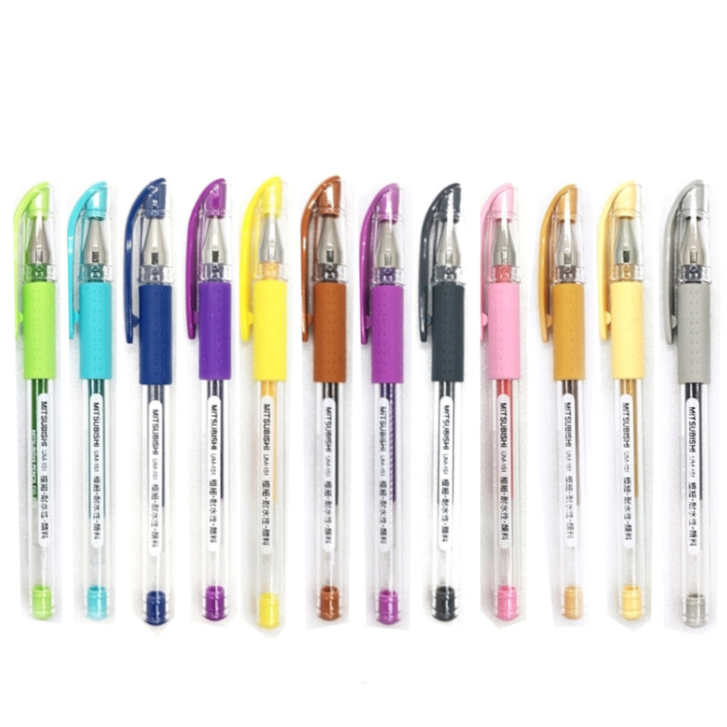 Uni三菱UM-151 0.38鋼珠筆-灰/米黃/卡其色/亮粉/深灰/紫丁香色/茶/黃/青紫/普魯士藍/藍綠/蘋果綠_0