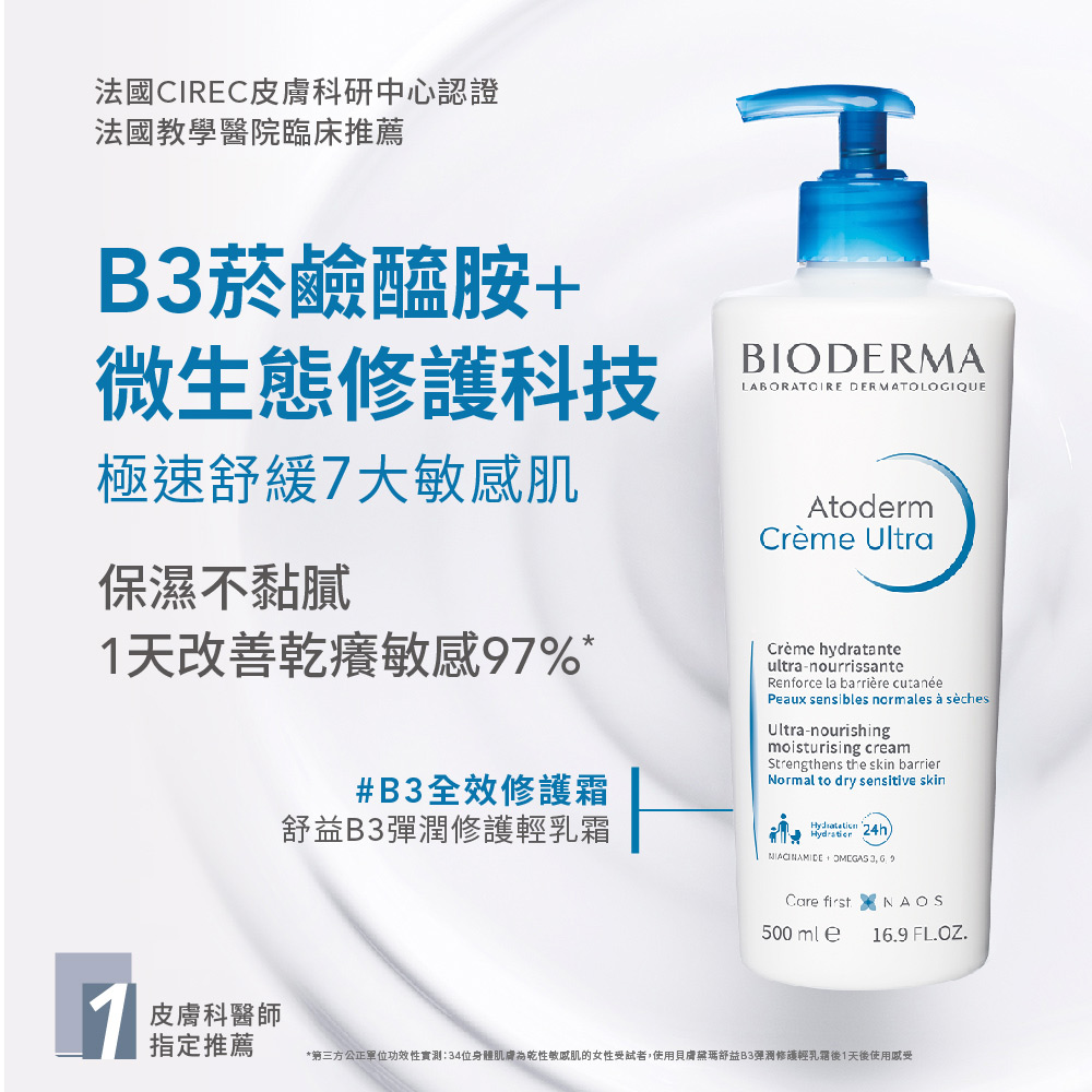 舒益B3彈潤修護輕乳霜 500ml_2