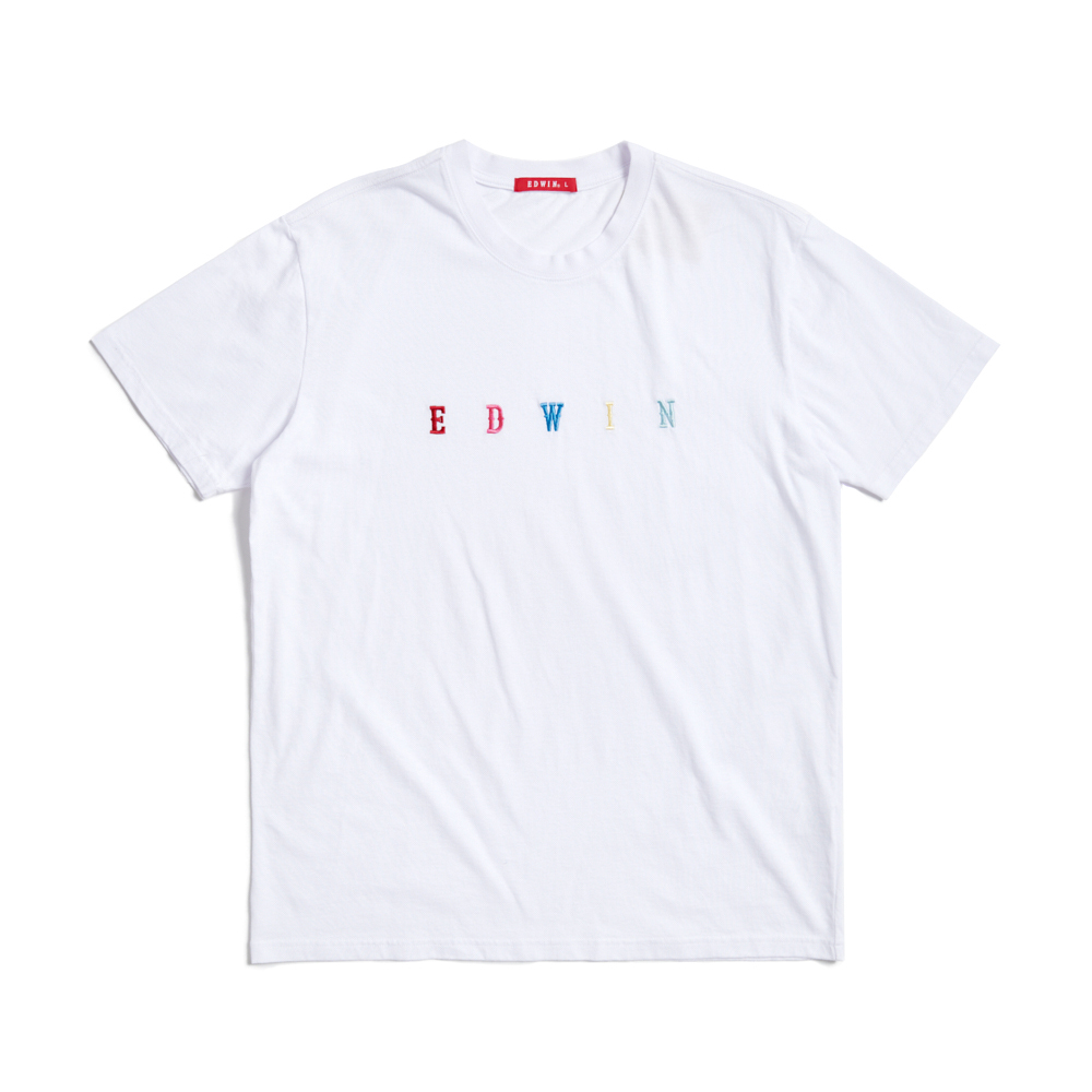 EDWIN｜男裝｜繽紛LOGO繡花短袖T恤