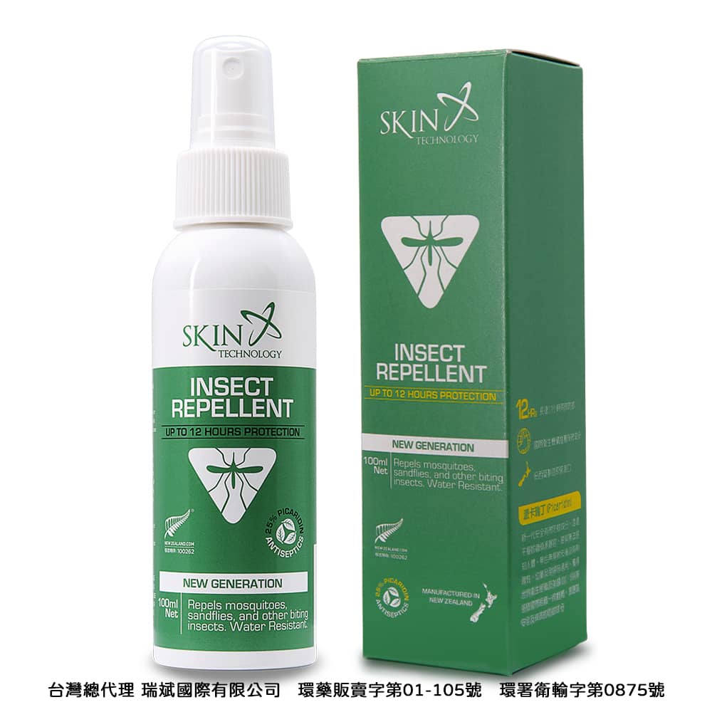 紐西蘭【Skin Technology】瑞斌12H長效防蚊液100ml(25%派卡瑞丁)_1