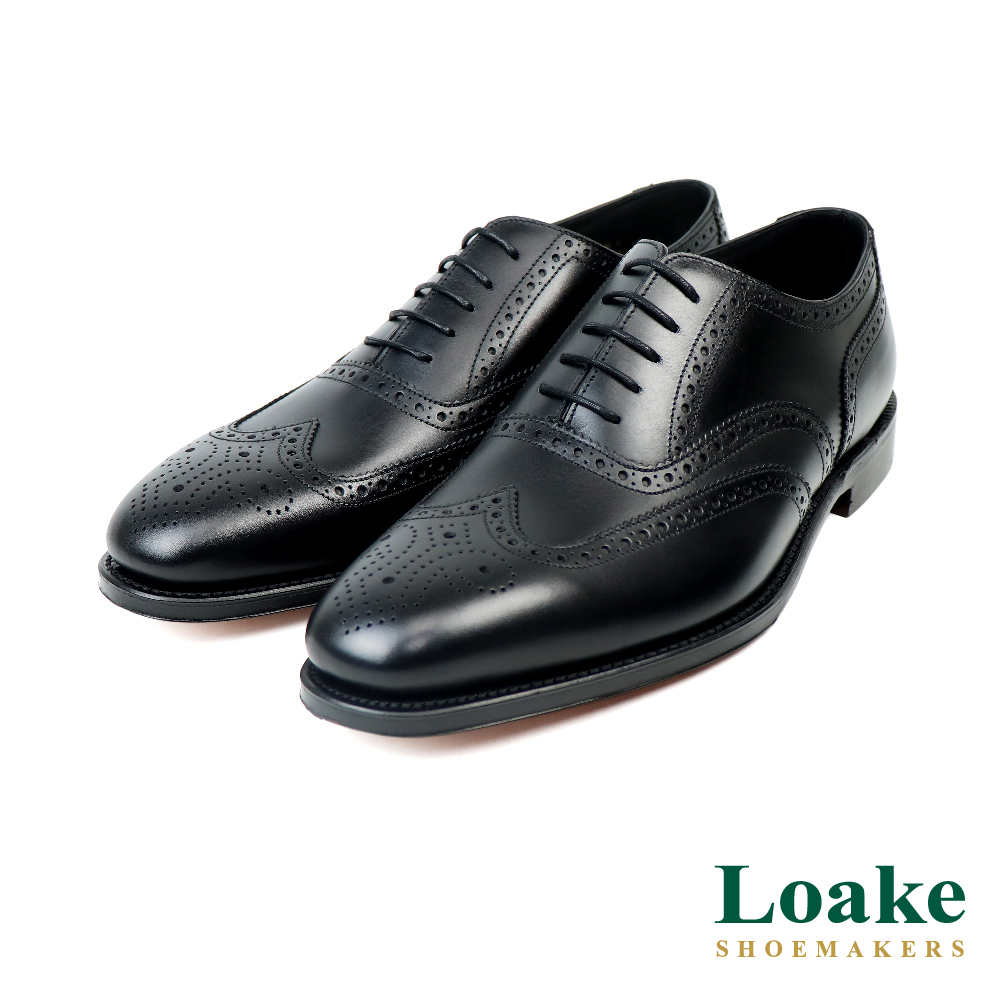 【Loake】經典翼紋雕花牛津鞋 黑色(LK089-BL)