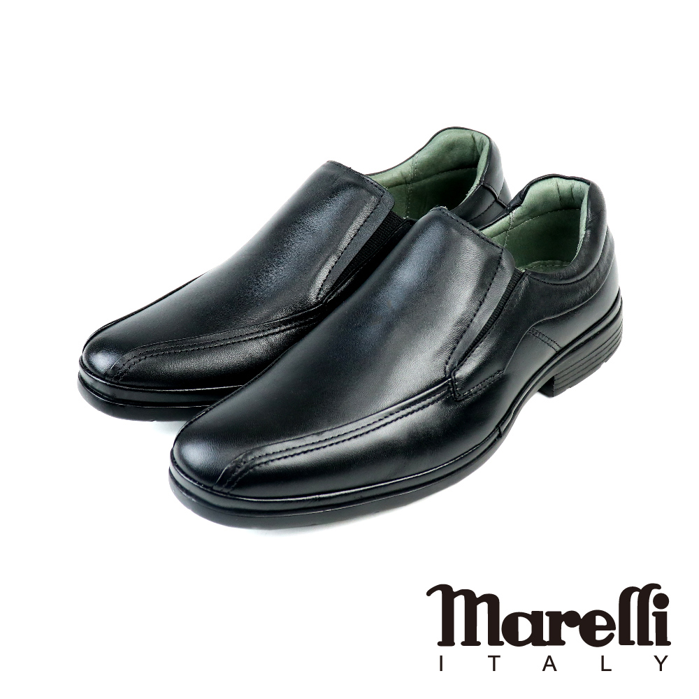 【marelli】經典素面流線樂福鞋  黑色(M46703-BL)