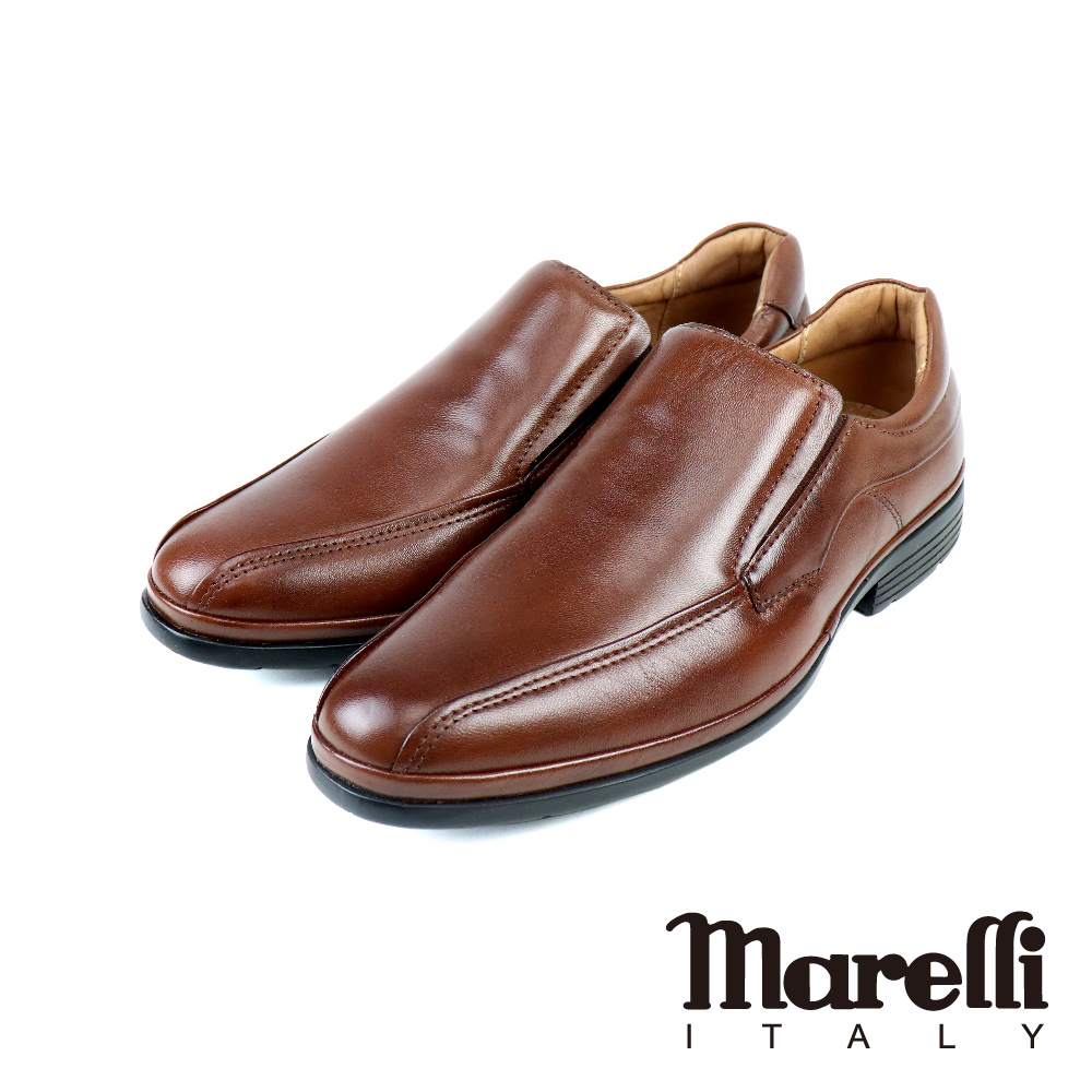 【marelli】經典素面流線樂福鞋  棕色(M46703-BR)