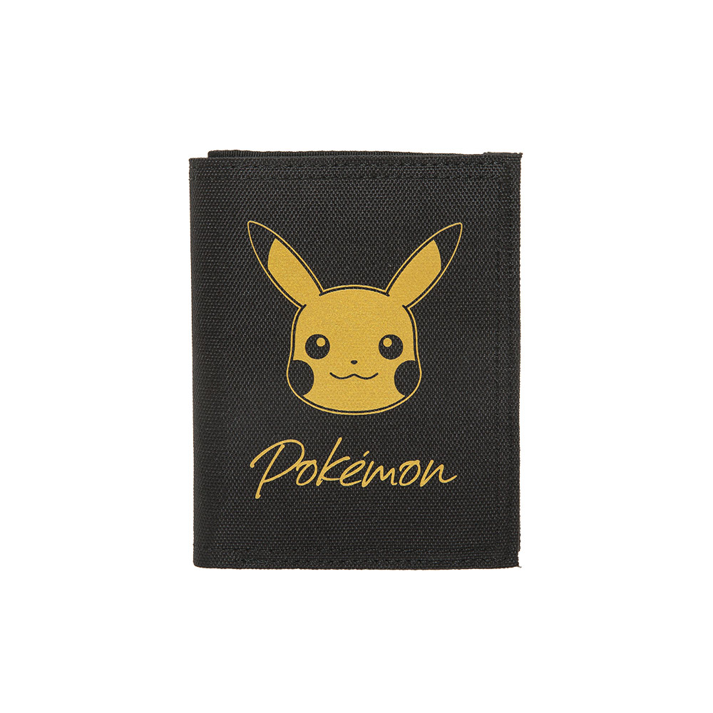 【OUTDOOR】寶可夢Pokemon-金典皮卡丘對折短夾-黑色 ODGO22S09BK_1