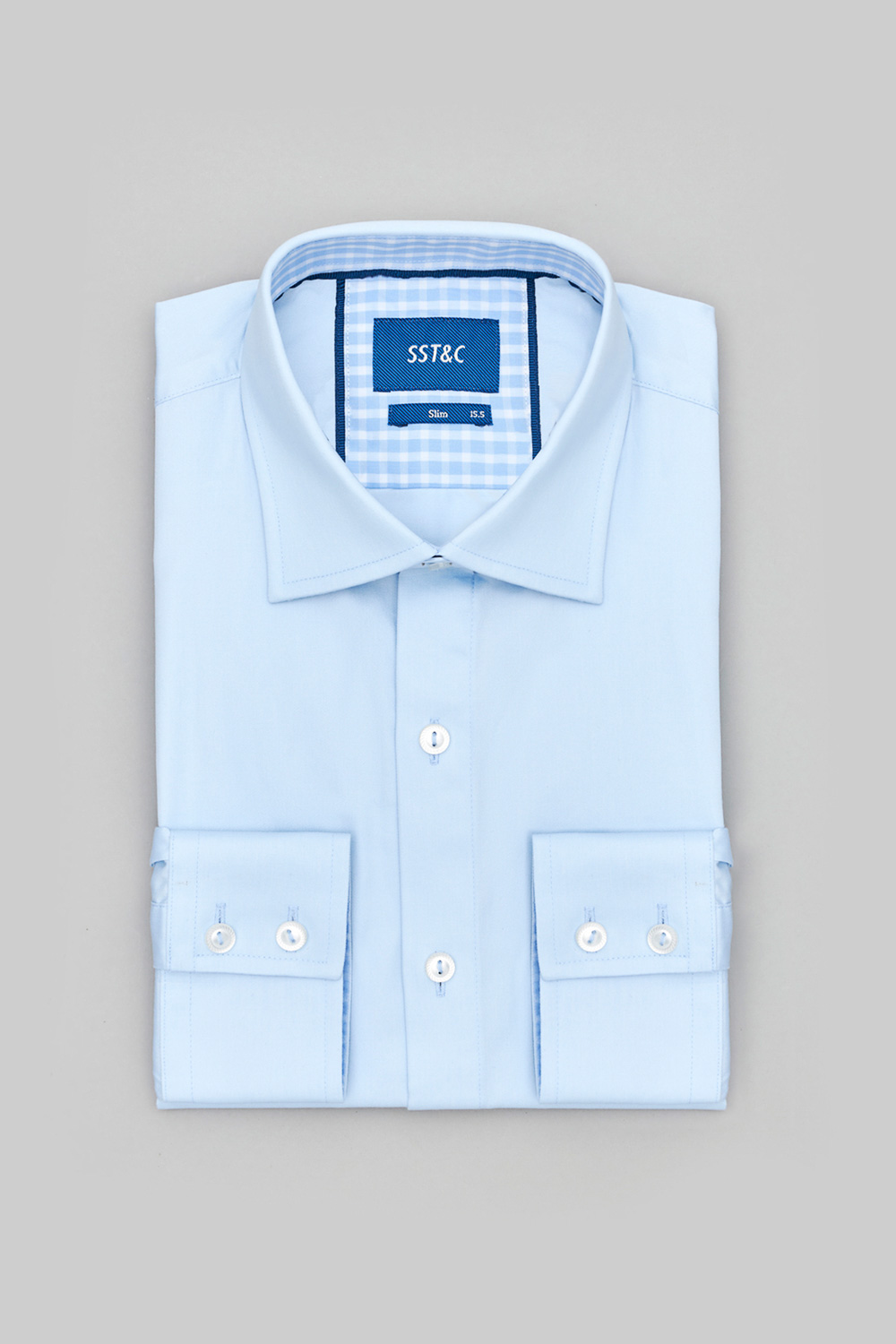 SST&C #Easycare  Blue Slim Fit Shirt | 0312308008  (Outlet)_7