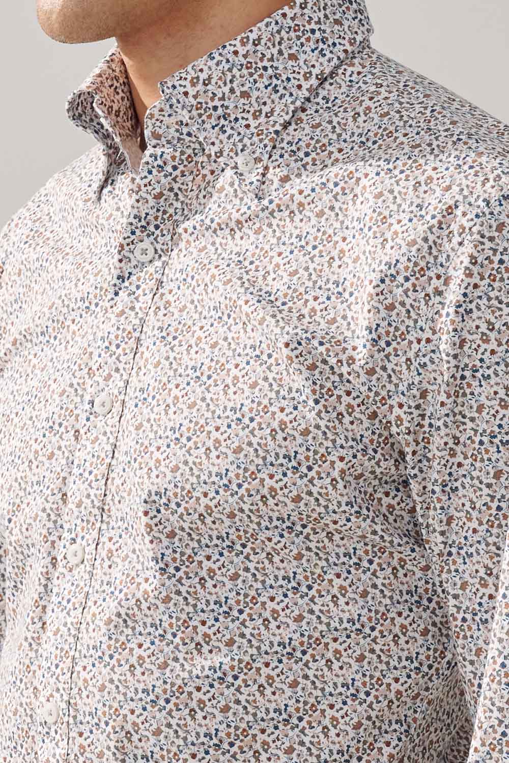 SST&C #Elastic Fit  White Small Floral Standard Shirt | 0312308017  (Outlet)_4