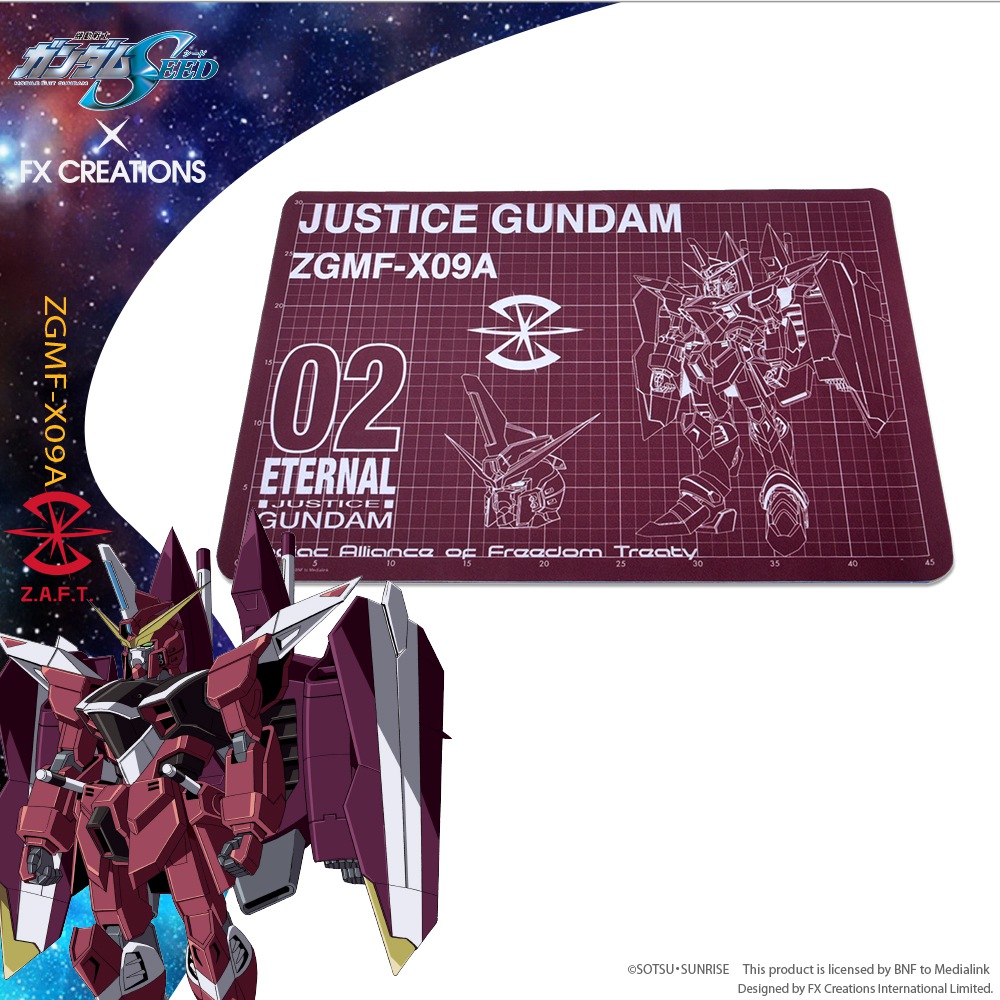 【機動戰士鋼彈SEED】ZGMF-X09A 正義鋼彈  地墊#酒紅 FXG245-89