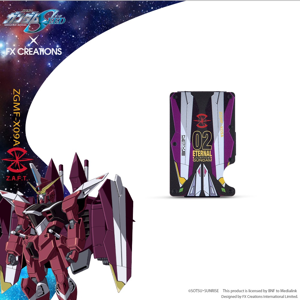 【機動戰士鋼彈SEED】ZGMF-X09A 正義鋼彈  卡夾錢包#酒紅 FXG247-89