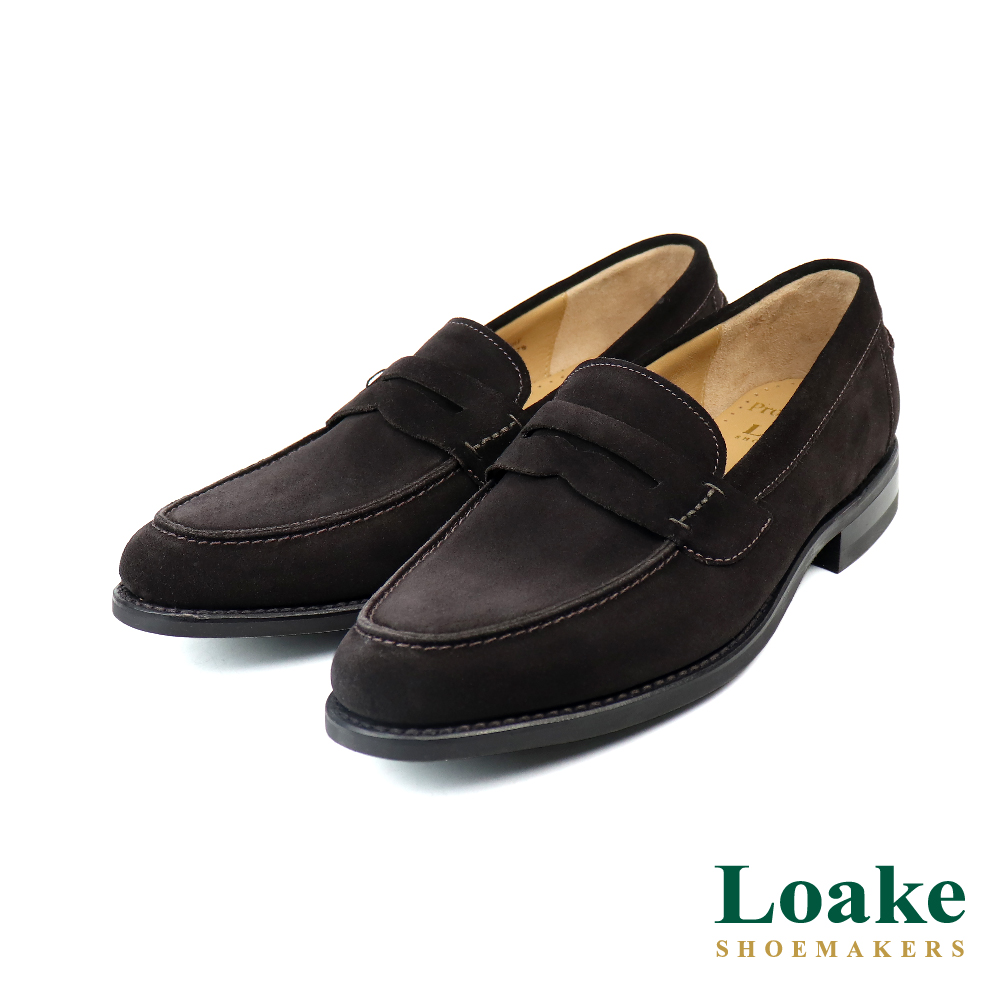 【LOAKE】素面麂皮便士樂福鞋 黑色(LK356-DBRS)