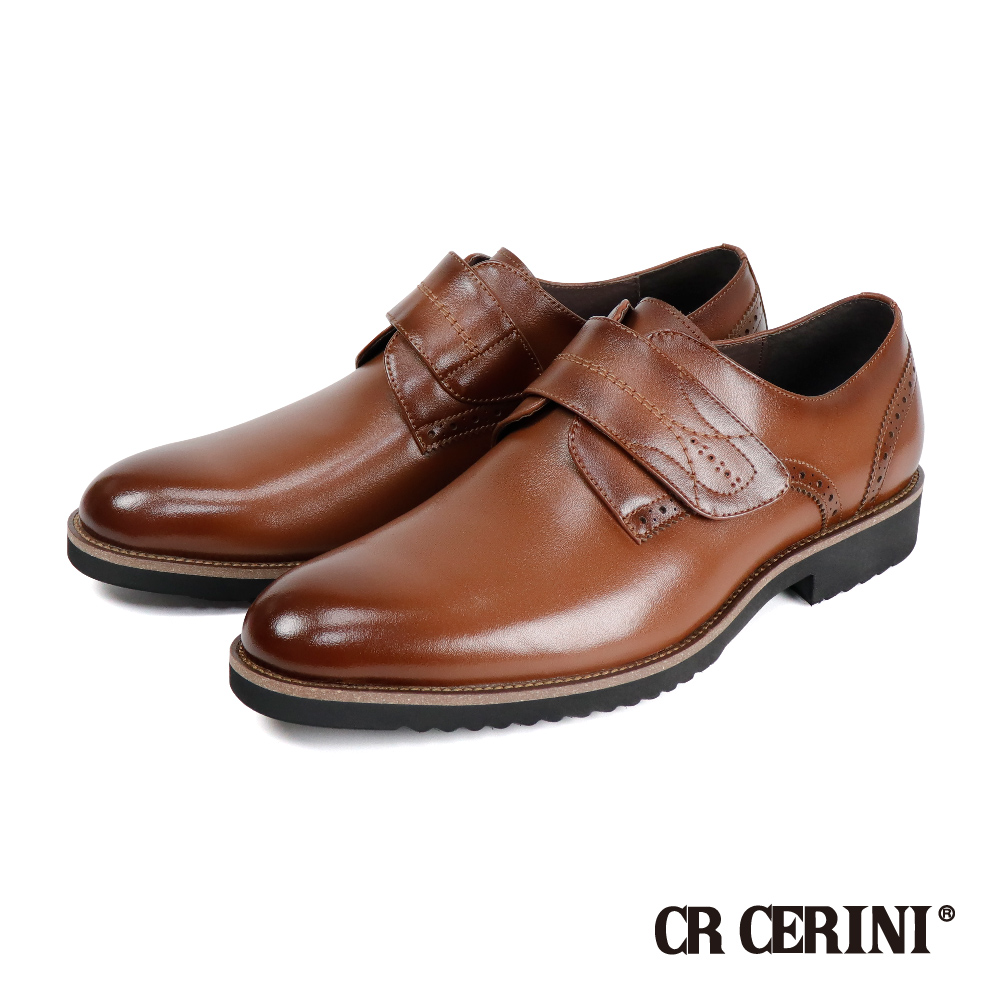 【CR CERINI】質感雕孔魔鬼氈休閒鞋 棕色(CR16552-BR)