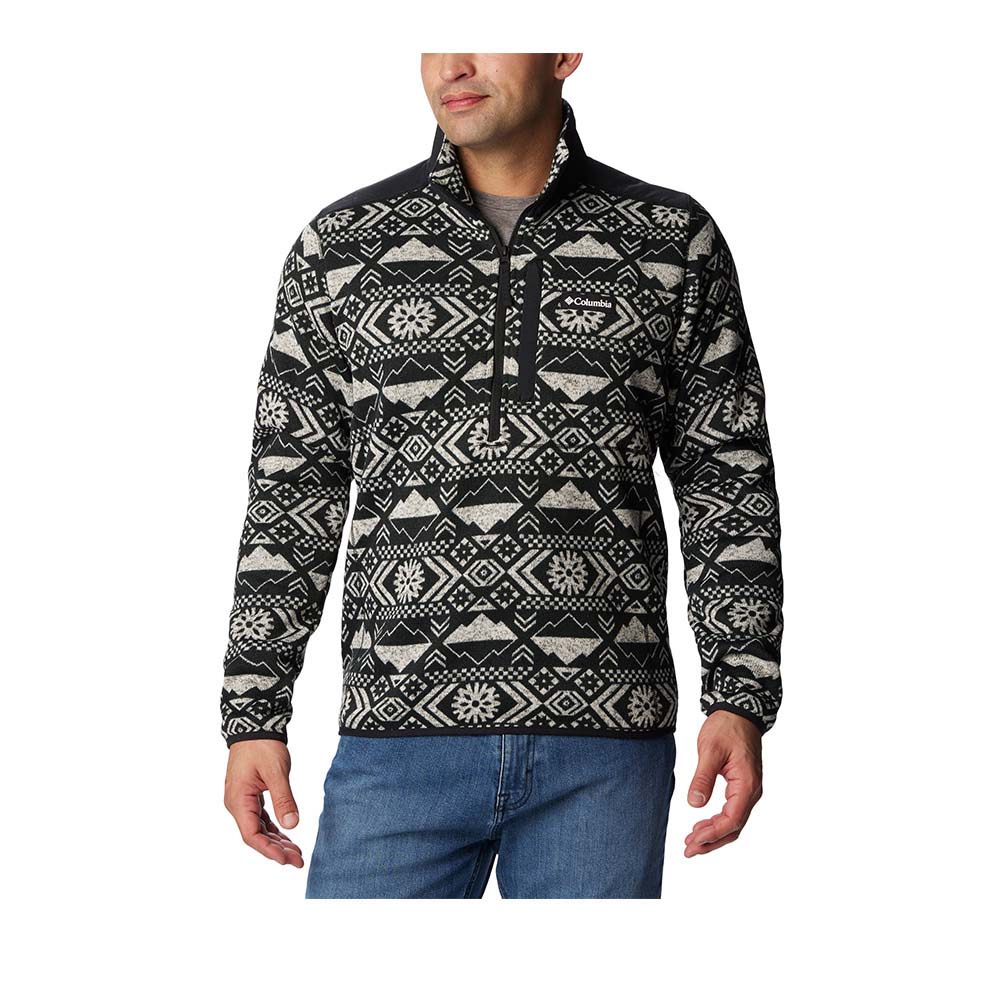 Columbia哥倫比亞 男款-半開襟刷毛上衣- Sweater Weather™ II Printed Half Zip UAE67530FD/HF_0