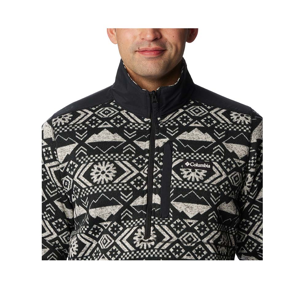 Columbia哥倫比亞 男款-半開襟刷毛上衣- Sweater Weather™ II Printed Half Zip UAE67530FD/HF_3