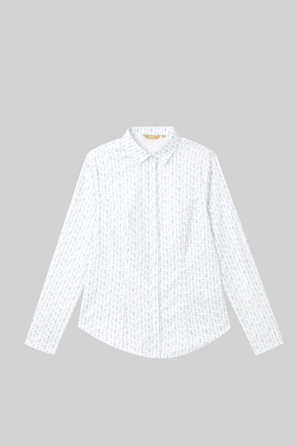 SST&C 淺藍燈塔印花修身版襯衫 | 7562308003 (outlet)_8