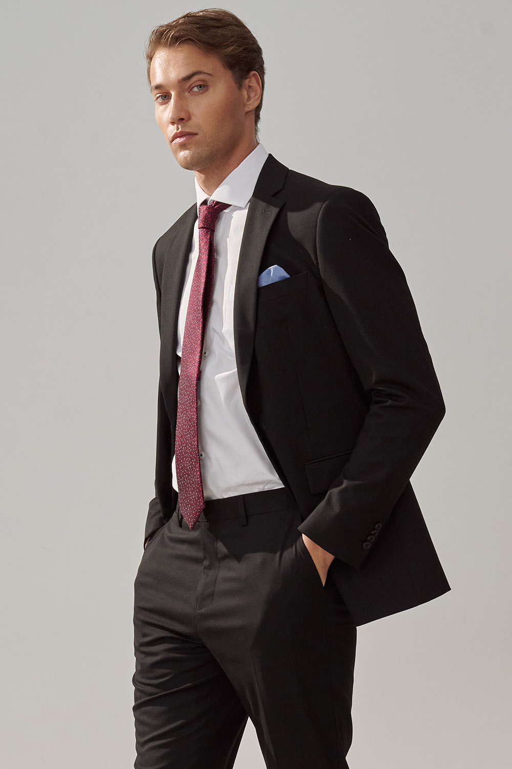 SST&C Black Slim Fit Suit Jacket | 0112308008  (Outlet)_0