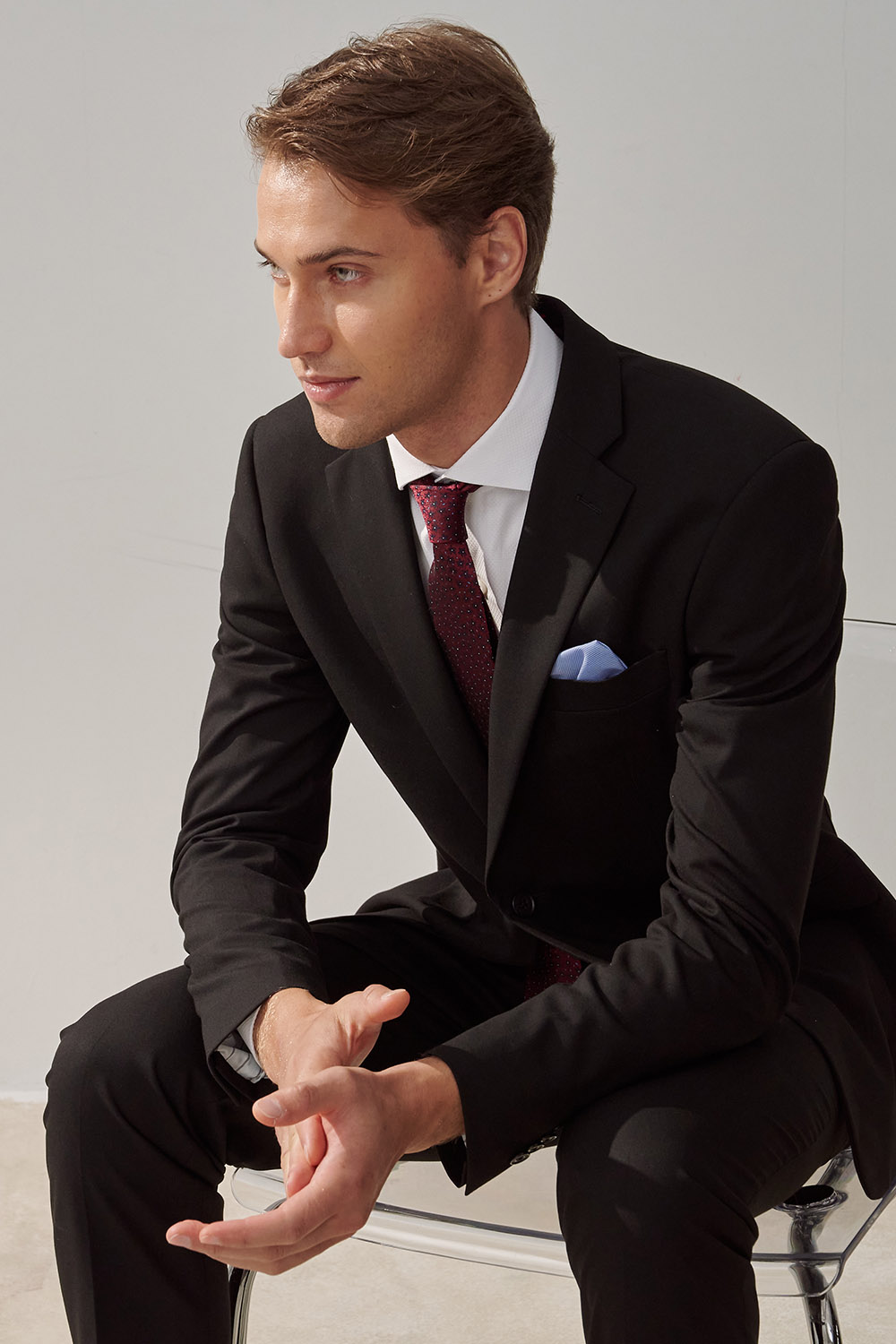 SST&C Black Slim Fit Suit Jacket | 0112308008  (Outlet)_1