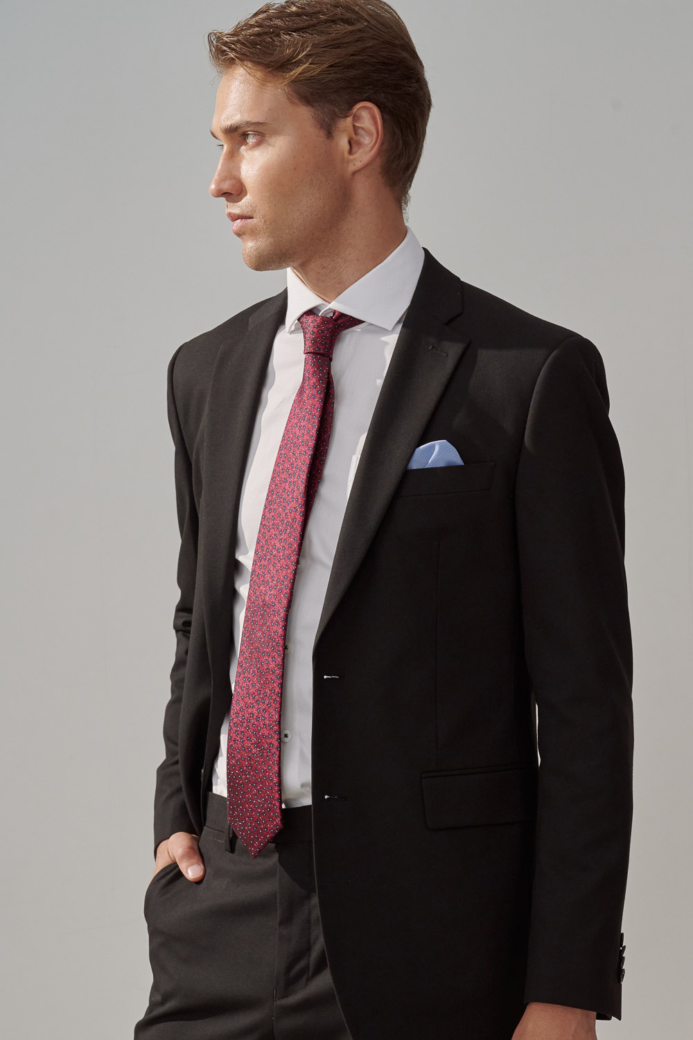SST&C Black Slim Fit Suit Jacket | 0112308008  (Outlet)_3