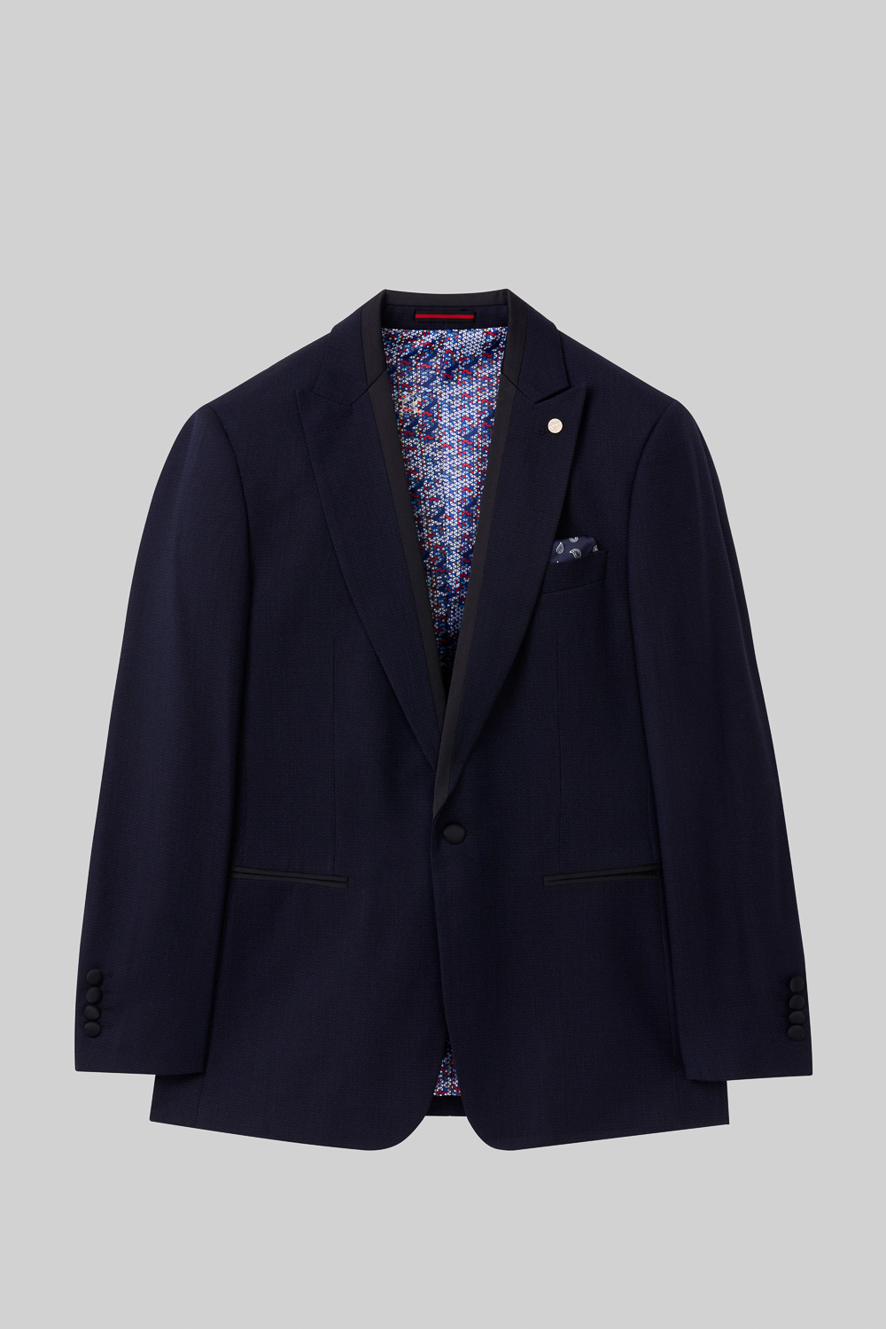 SST&C Navy Textured Tailored Evening Jacket | 0112308011  (Outlet)_6