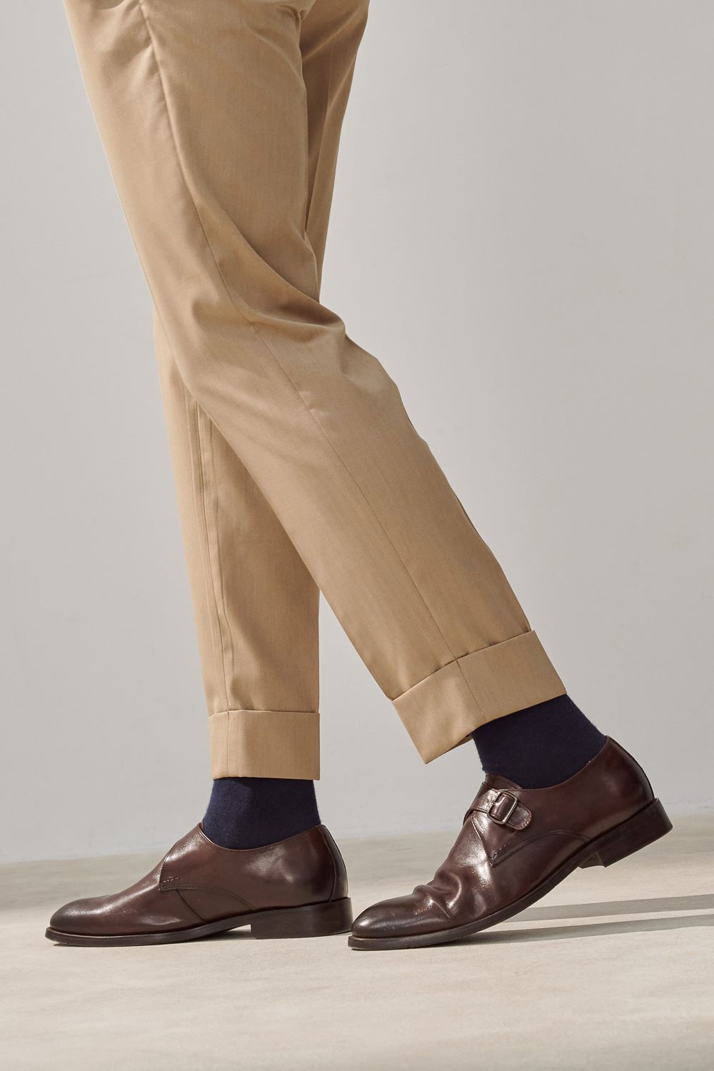 SST&C Khaki Herringbone Slim Fit Suit Trousers | 0212308007  (Outlet)_6