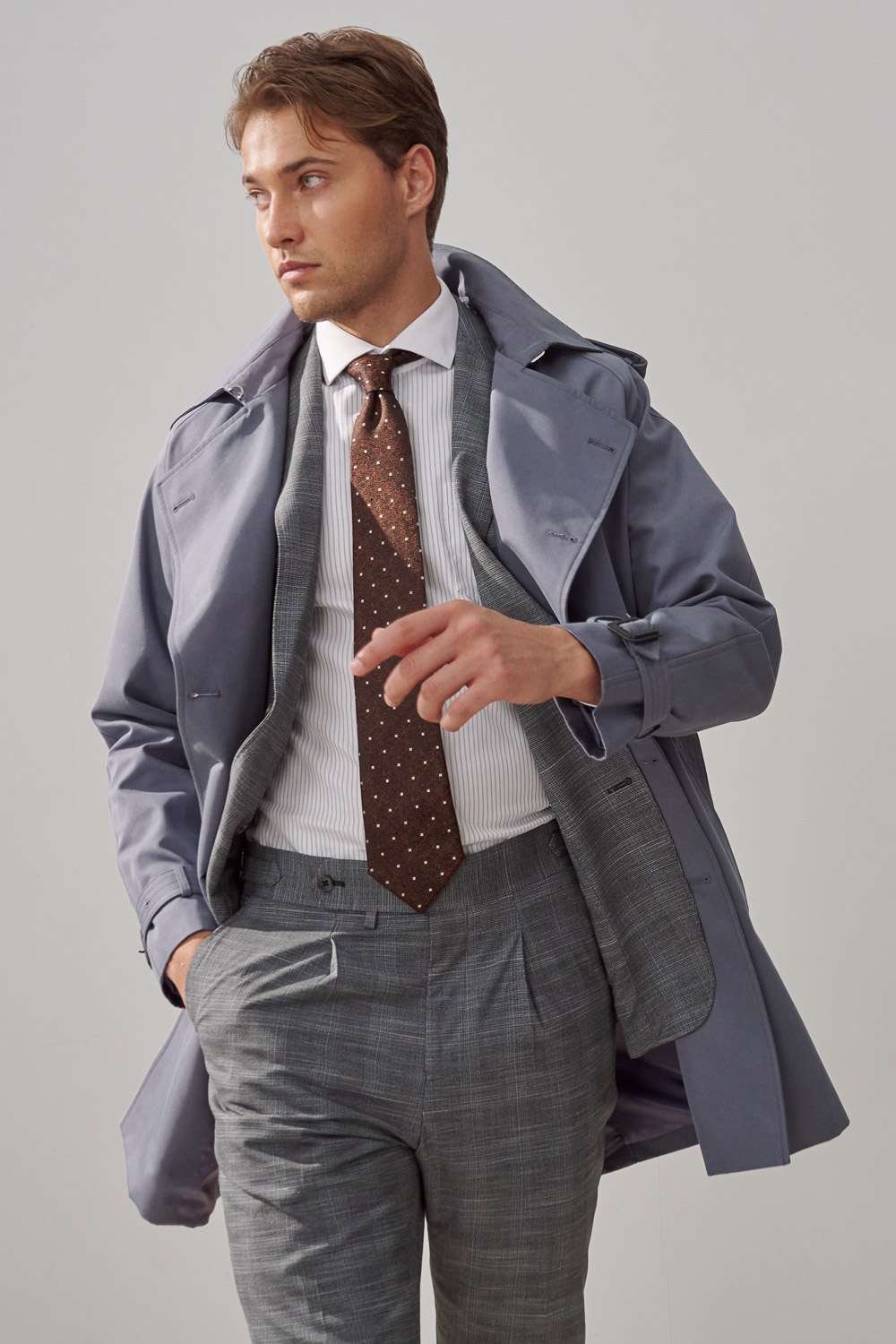 SST&C Gray Houndstooth Slim Fit Suit Trousers | 0212308009  (Outlet)_4
