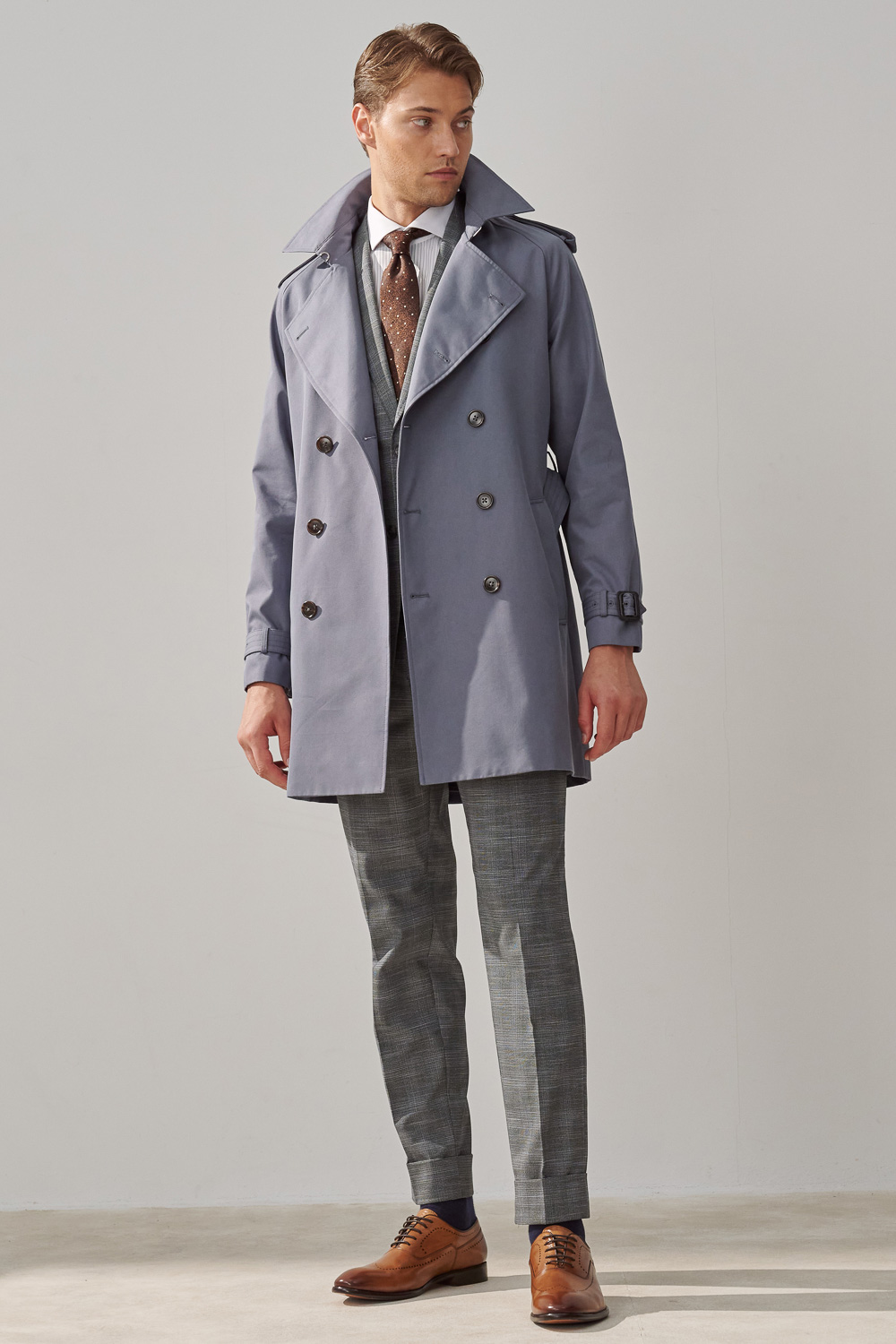 SST&C Gray Houndstooth Slim Fit Suit Trousers | 0212308009  (Outlet)_5