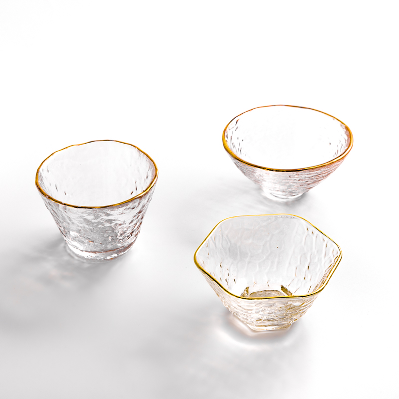 WAGA 金邊錘紋 60ml 六角形玻璃杯│單品_3