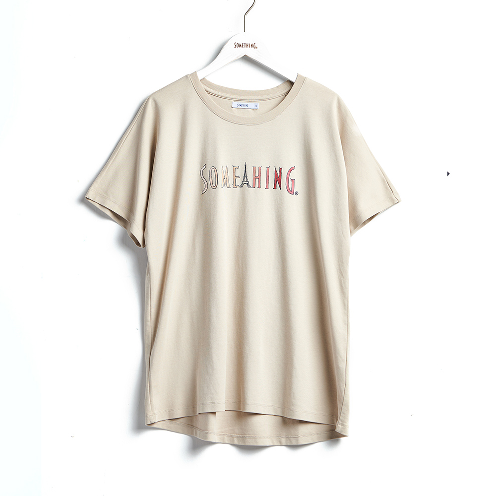 SOMETHING｜女裝｜巴黎鐵塔印花短袖T恤