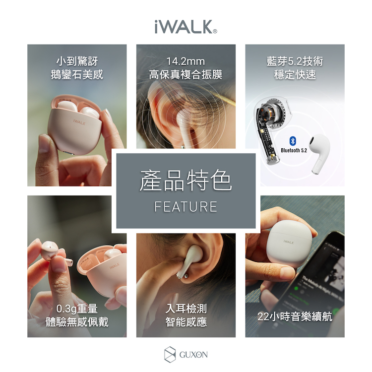 iWALK 馬卡龍鵝鑾石 藍牙無線耳機_2