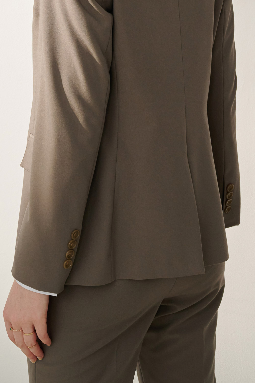 SST&C Gray Coffee Square Collar Suit Jacket | 7162308005  (Outlet)_6