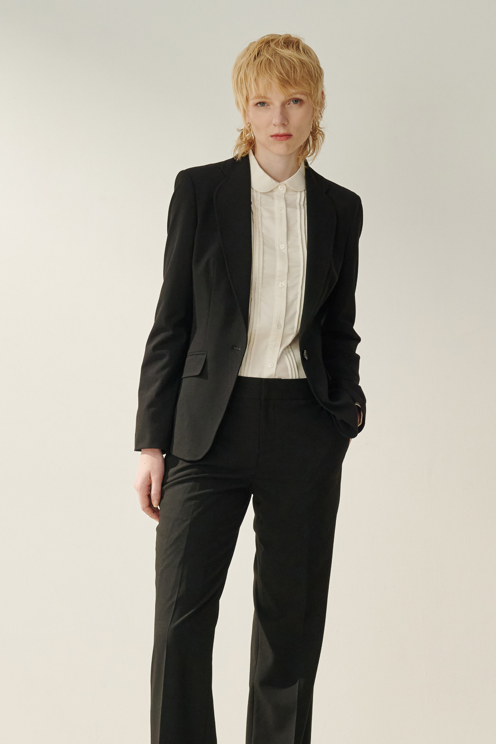 SST&C Black Suit Trousers | 7262308002  (Outlet)_4