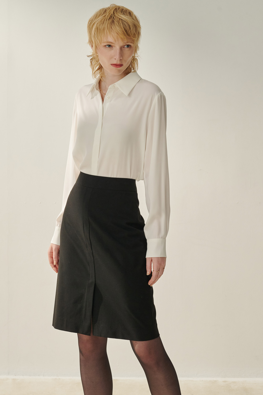 SST&C Black Skirt | 7462308001  (Outlet)_2