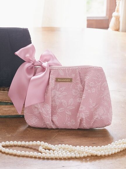 優美緹花緞帶金標手拿包(8A33FTJ2100) - Maison de FLEUR