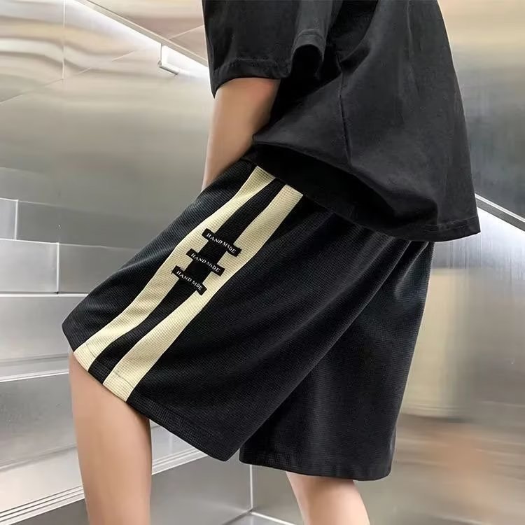 美式條紋華夫格短褲_0