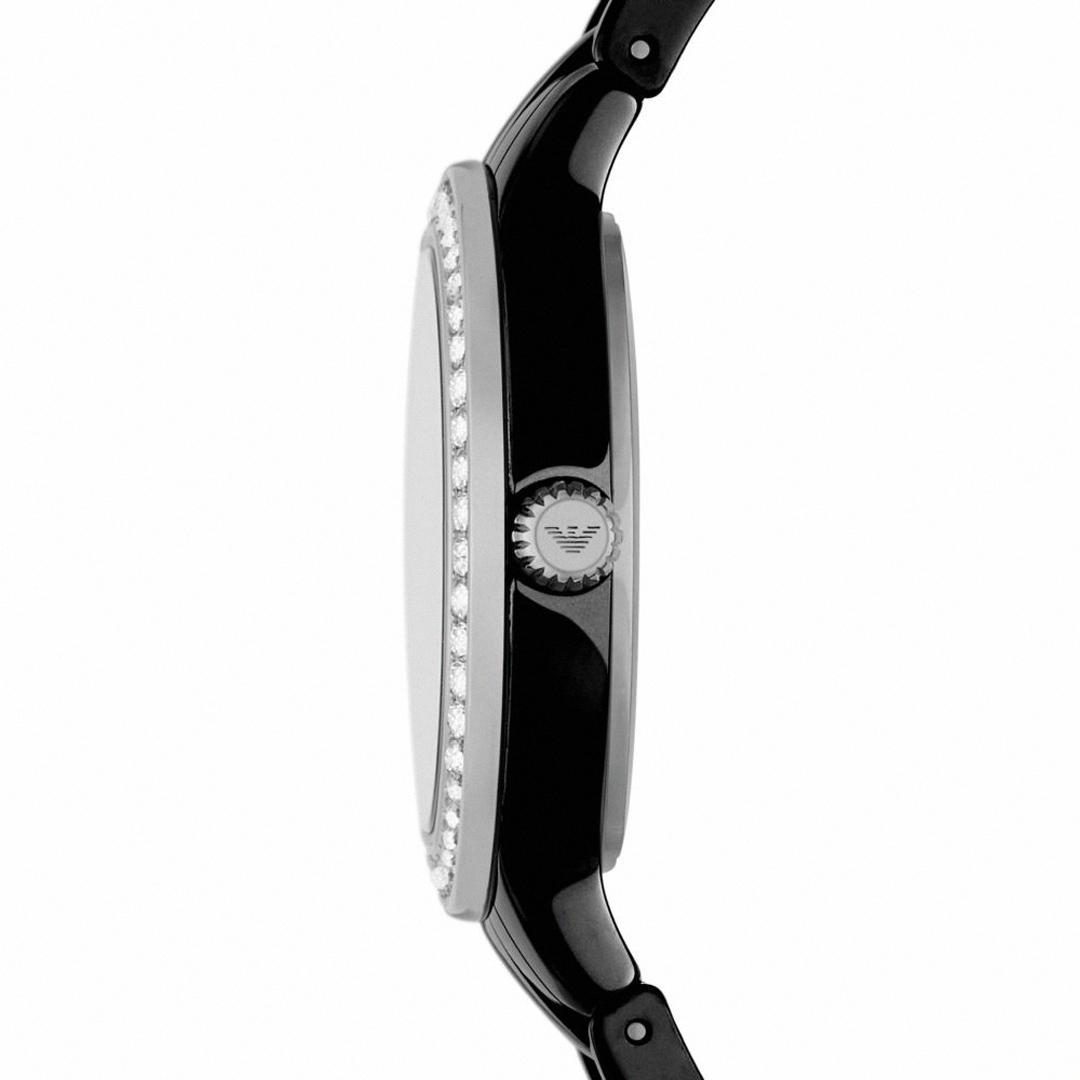 【活動價! 限時78折!】ARMANI Cleo 黑耀晶鑽時尚陶瓷腕錶/黑 AR70008 亞曼尼 Emporio Armani 公司貨保固 熱賣中!_3