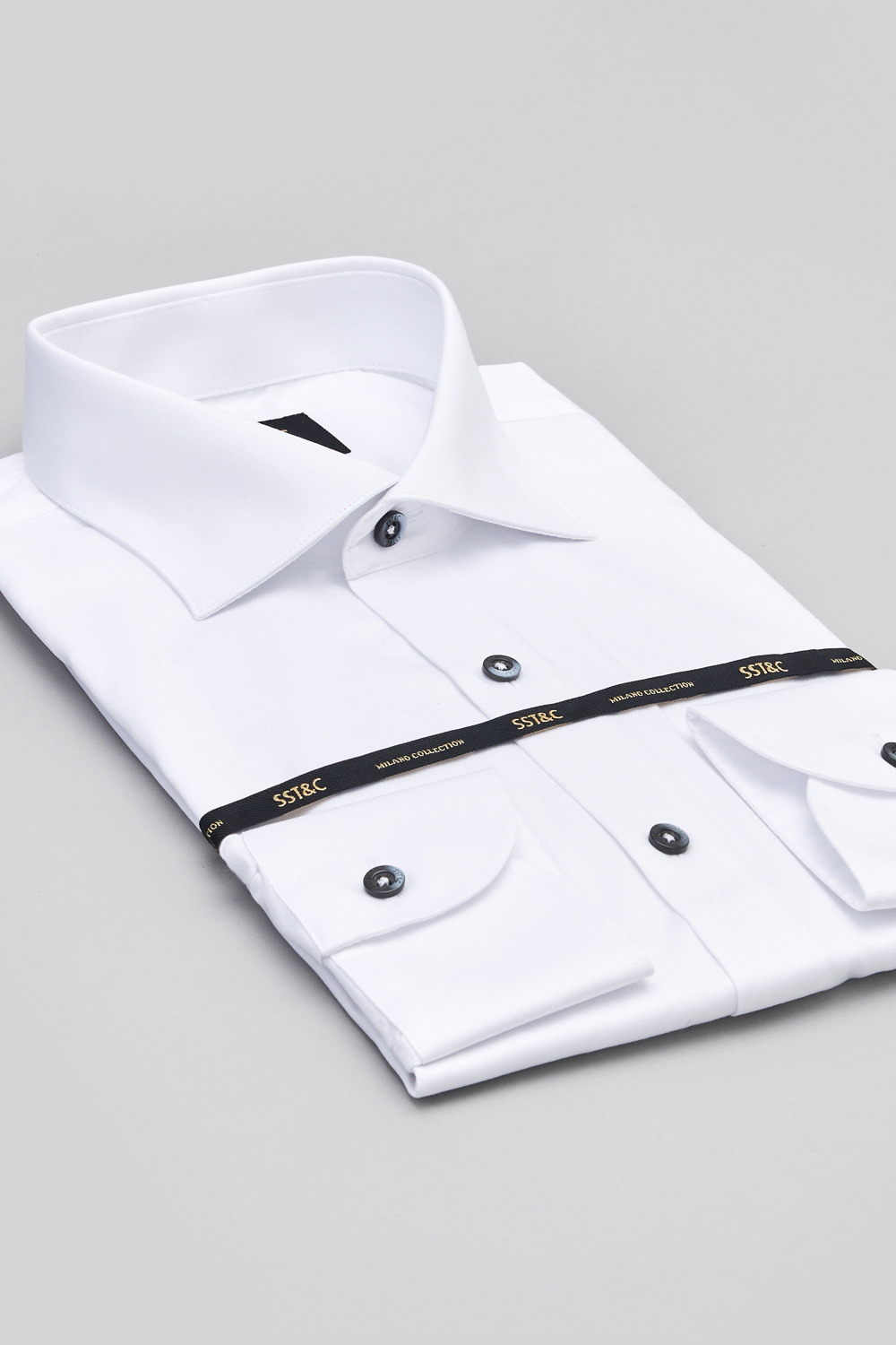 SST&C #Milan Series  White Plain Standard Shirt | 0312309009  (Outlet)_6