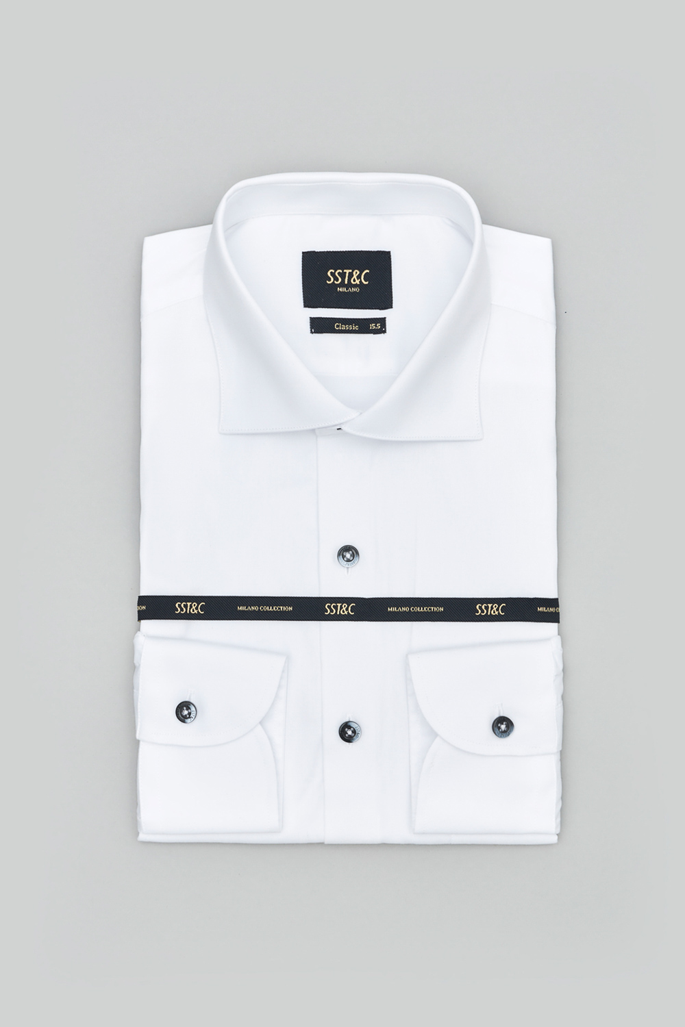 SST&C #Milan Series  White Plain Standard Shirt | 0312309009  (Outlet)_7
