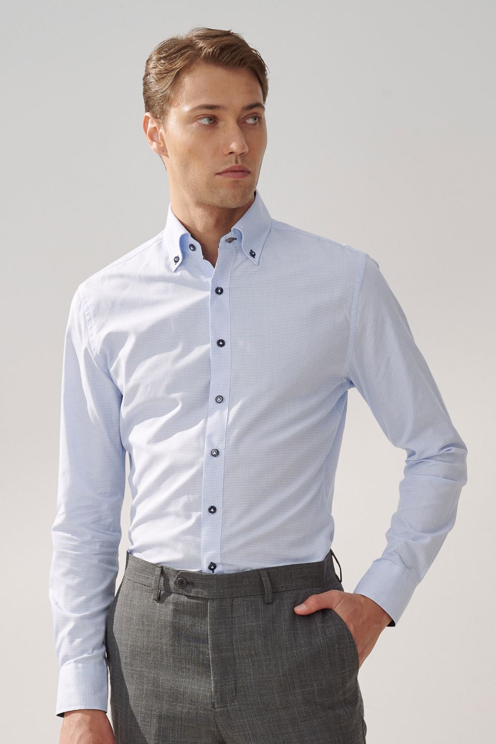 SST&C #Easycare  Blue Standard Shirt | 0312309021  (Outlet)_0