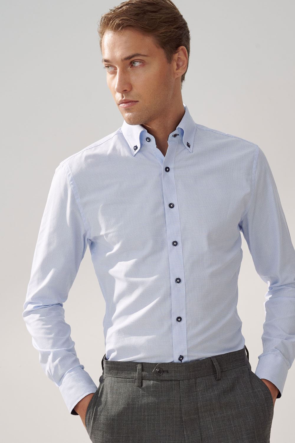 SST&C #Easycare  Blue Standard Shirt | 0312309021  (Outlet)_1