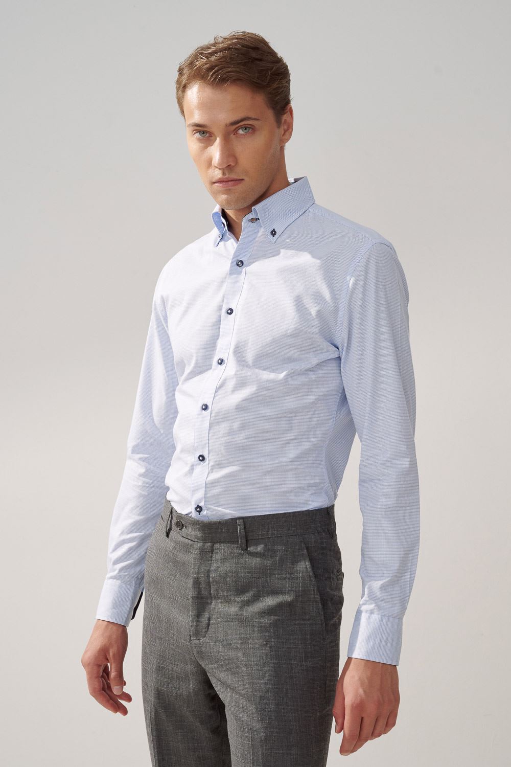 SST&C #Easycare  Blue Standard Shirt | 0312309021  (Outlet)_3