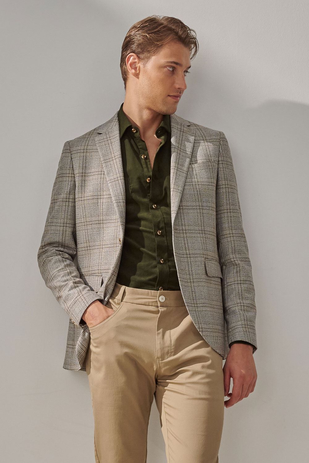 SST&C #Comfortable Cotton  Dark Green Corduroy Standard Shirt | 0312309024  (Outlet)_3